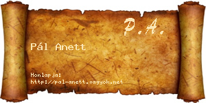 Pál Anett névjegykártya